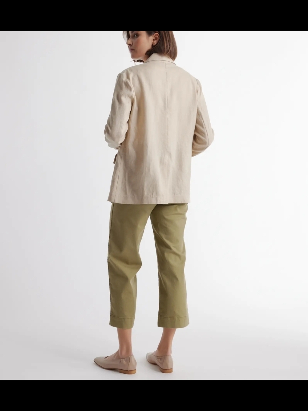 Quince 100% European Linen Blazer Women's White Linen, Sz M, NWT! - Picture 11 of 11